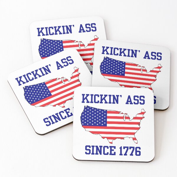 Item preview, Funny Kickinʻ Ass Since 1776 Patriotic USA designed and sold by Heartland Heritage Shop.