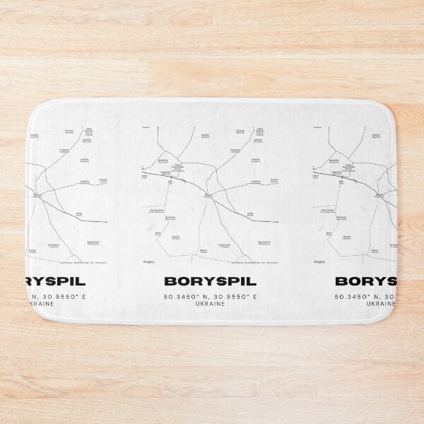 Item preview, Boryspil Ukraine Map Print | Coordinates Minimalist City Wall Art designed and sold by RM-Journey.