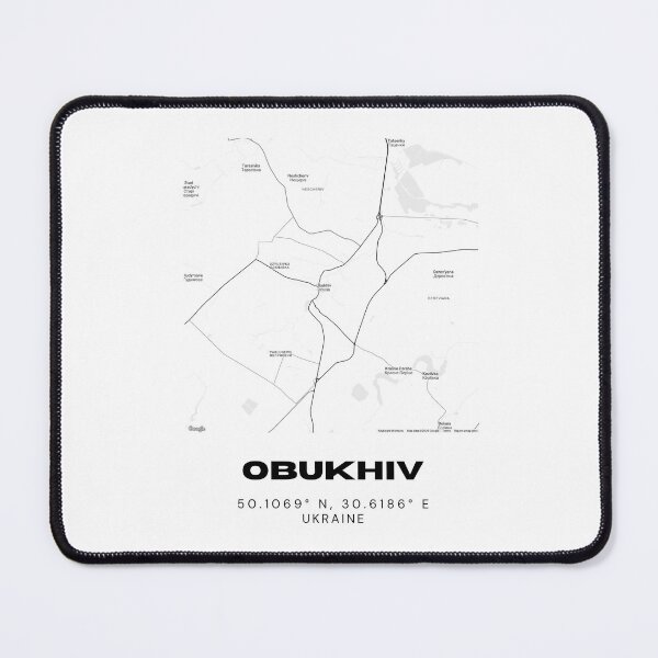 Item preview, Obukhiv Ukraine Map Print | Coordinates Minimalist City Wall Art designed and sold by RM-Journey.