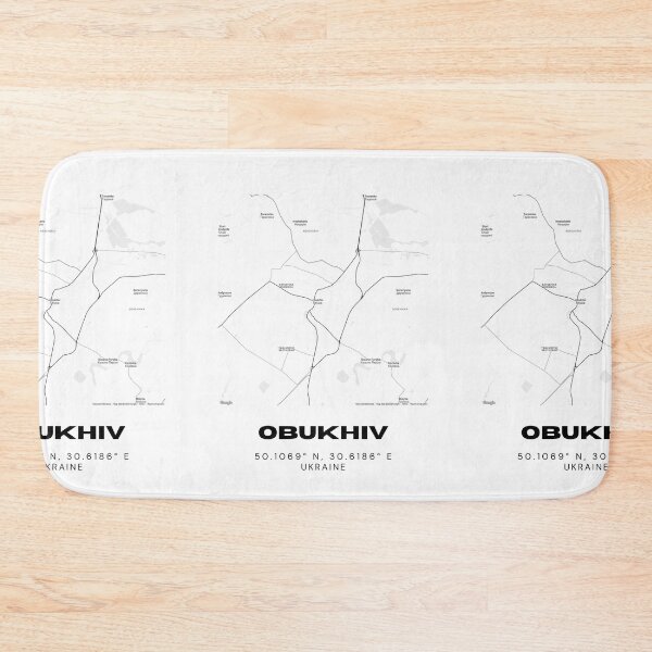 Item preview, Obukhiv Ukraine Map Print | Coordinates Minimalist City Wall Art designed and sold by RM-Journey.