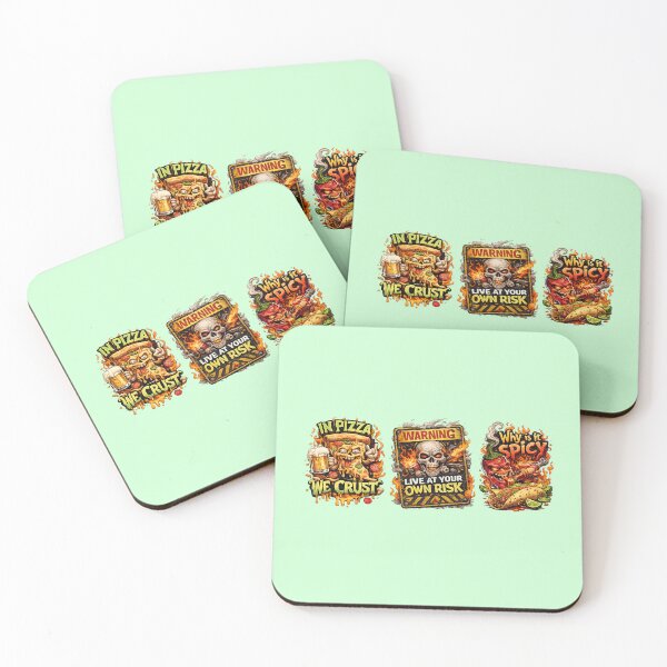 Item preview, Funny Food & Warning Quotes Graphic – In Pizza We Crust, Live at Your Own Risk, Why Is It Spicy designed and sold by Fashion Empire.