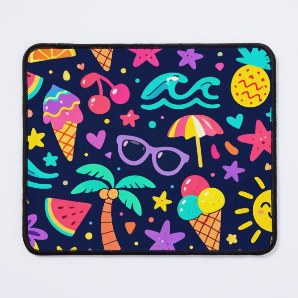 Item preview, Neon Summer Doodles Pattern designed and sold by SassyArtistry.
