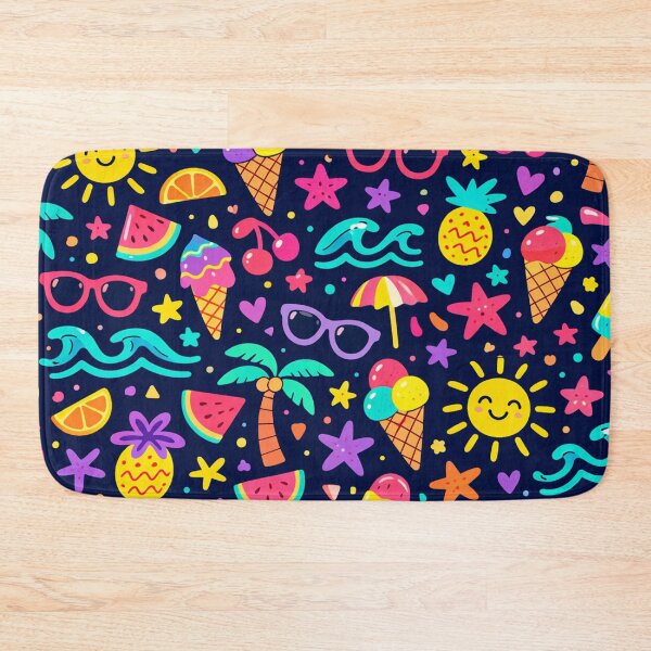 Item preview, Neon Summer Doodles Pattern designed and sold by SassyArtistry.