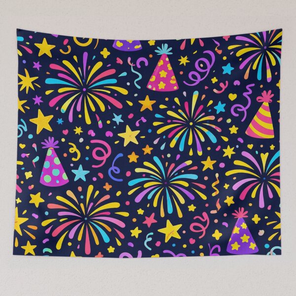 Item preview, Neon Fireworks Party Doodles designed and sold by SassyArtistry.