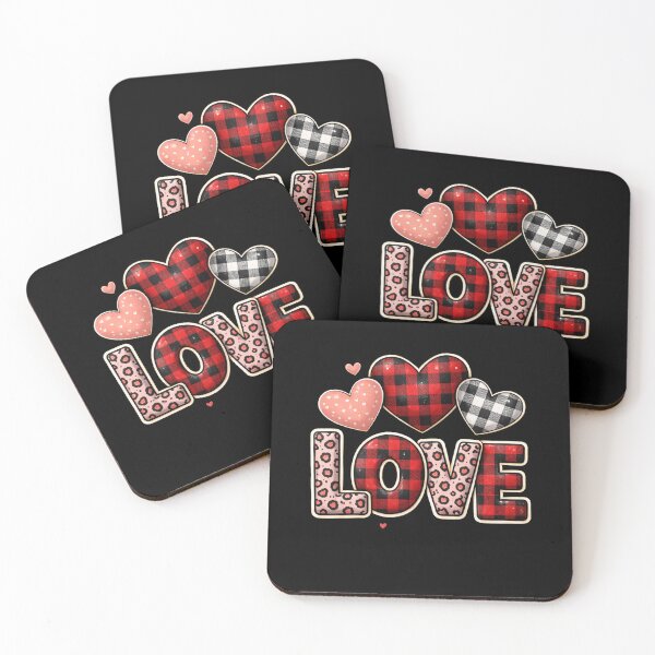 Item preview, Love Buffalo Plaid Hearts Valentine's Day designed and sold by SofenArt.