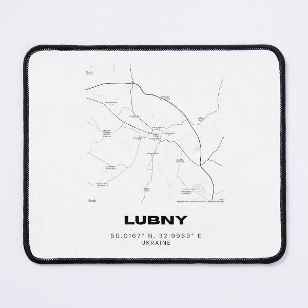 Item preview, Lubny Ukraine Map Print | Coordinates Minimalist City Wall Art designed and sold by RM-Journey.