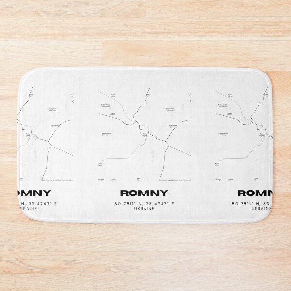 Item preview, Romny Ukraine Map Print | Coordinates Minimalist City Wall Art designed and sold by RM-Journey.