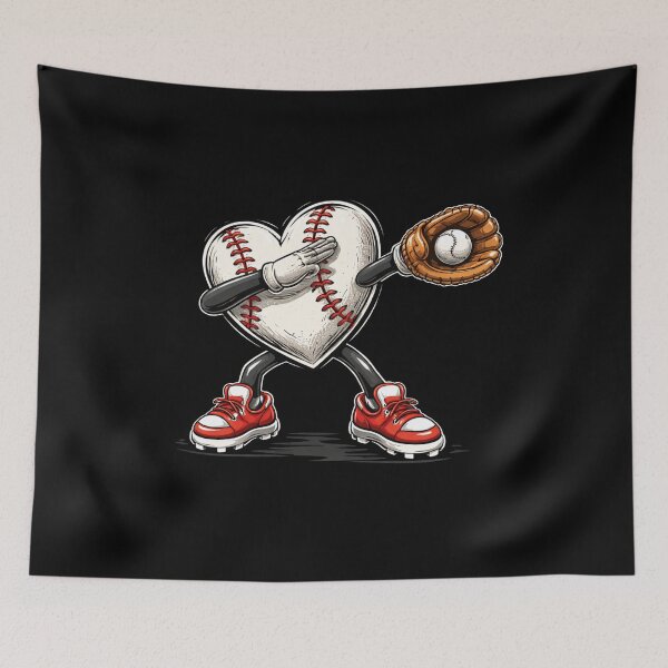 Item preview, Heart Baseball Dab Baseball Fan designed and sold by SofenArt.