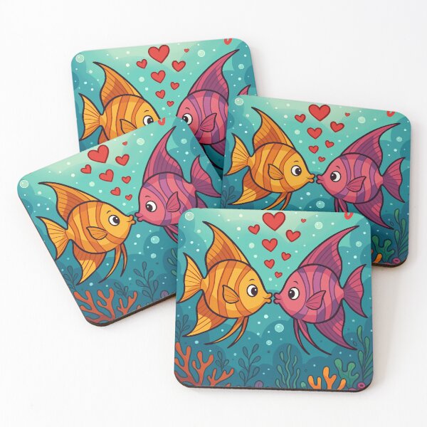 Item preview, Valentine’s Day Angelfish Kissing designed and sold by Ghost on Toast.