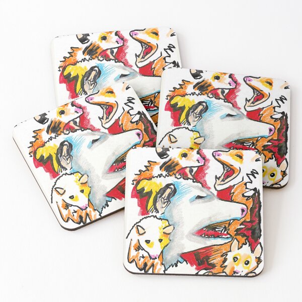 Item preview, Colorful Opossum Crazy Artwork designed and sold by robbsdesign.