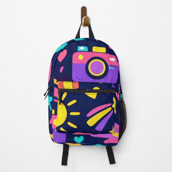 Item preview, Neon Travel Doodles Pattern designed and sold by SassyArtistry.