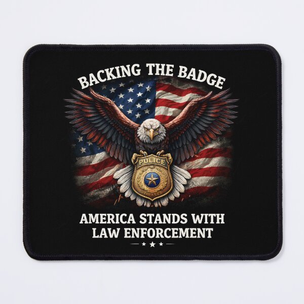 Item preview, Backing the Badge – America Stands With Law Enforcement Patriotic designed and sold by PoliticalArtist.