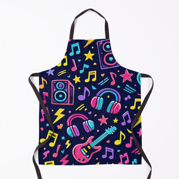 Item preview, Neon Music Doodles Pattern designed and sold by SassyArtistry.