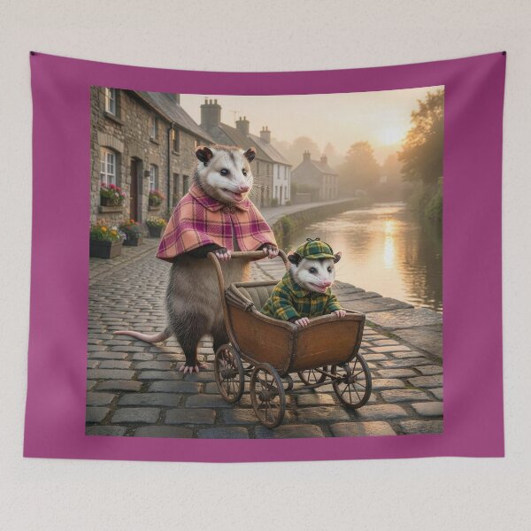 Item preview, Mother Possum and Junior Out for a Spin designed and sold by Tridentulus.