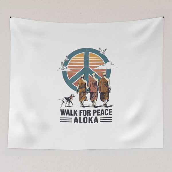 Item preview, Walk for Peace ALOKA Dog Buddhist Monks Retro Vintage designed and sold by dianadouri.