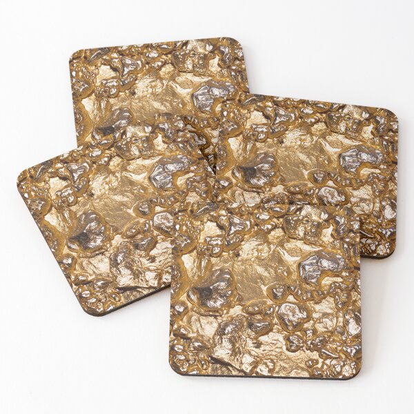 Item preview, Gold Silver Melted Texture Metal Sparkly designed and sold by SassyArtistry.