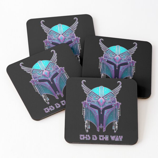 Item preview, Ornate Sci-Fi Warrior Helmet - Teal Purple - White Outline designed and sold by Artsy Sharky.