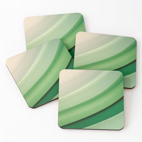 Item preview, Curved Green and Beige Abstract Flow Wave designed and sold by SassyArtistry.