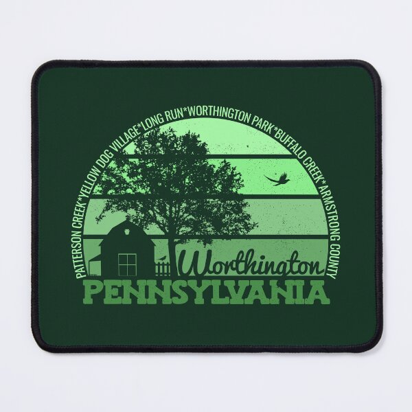 Item preview, Worthington Pennsylvania Sunset Retro Vintage Local Pride Logo designed and sold by CRHPOD20.
