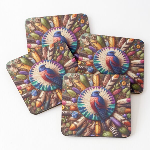 Item preview, Feathers, Leaves, and Bird designed and sold by TinCatOutPost.