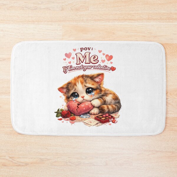 Item preview, Cute Valentine Cat Quote Pov Not Your valentine designed and sold by PluffyPanda.