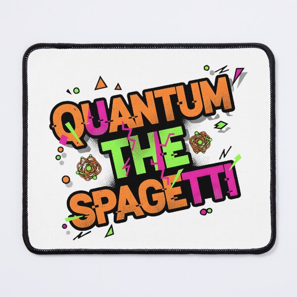 Item preview, Quantum The Spaghetti – Surrealist Pop Art Glitch Typography designed and sold by VibranPalette.
