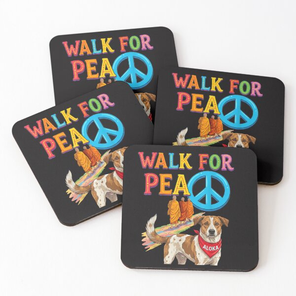 Item preview, Walk for Peace Monks Aloka Dog Buddhism World Peace designed and sold by dianadouri.