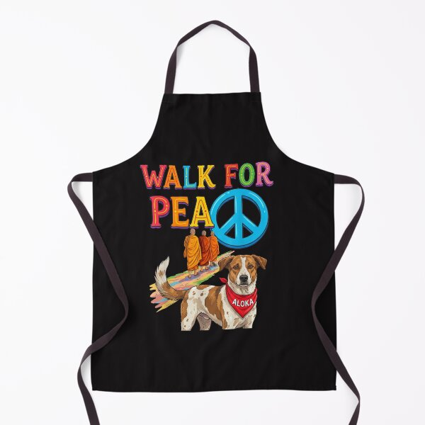 Item preview, Walk for Peace Monks Aloka Dog Buddhism World Peace designed and sold by dianadouri.