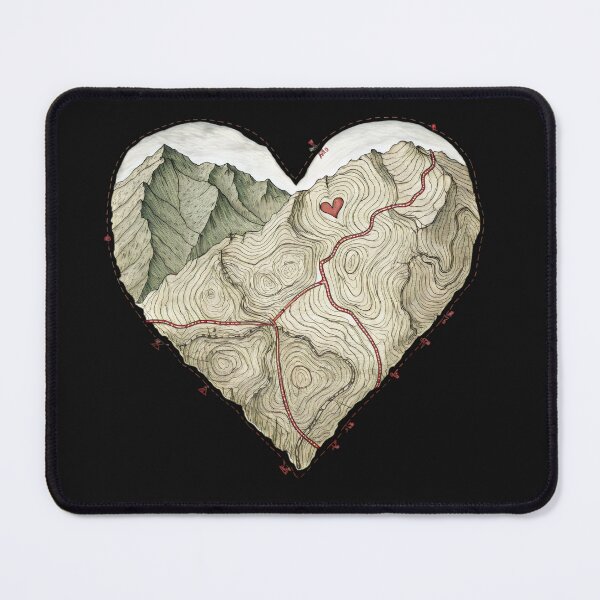 Item preview, Topographic Map Heart designed and sold by GogoGrove.