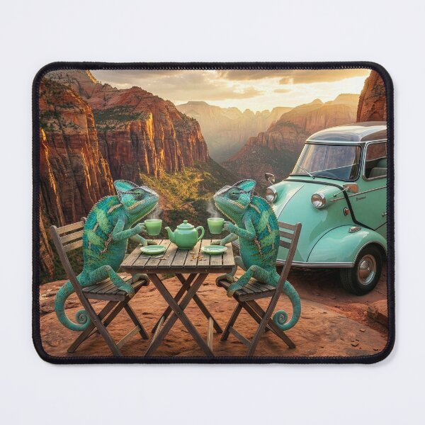 Item preview, Chameleons Have Tea in Zion National Park designed and sold by Tridentulus.