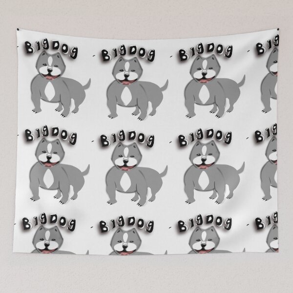 Item preview, Big Dog grey and white Bullie designed and sold by yungrichmerch.