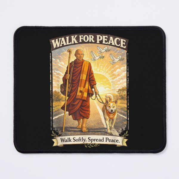 Item preview, Walk for Peace Monk and Peace Dog designed and sold by dianadouri.