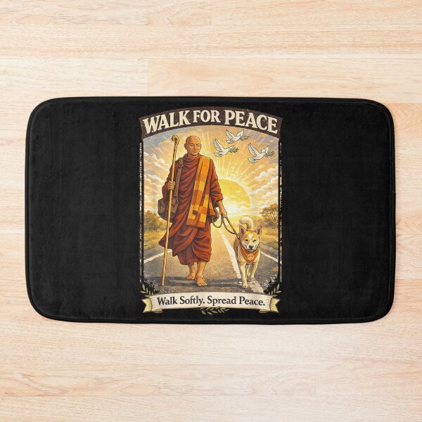 Item preview, Walk for Peace Monk and Peace Dog designed and sold by dianadouri.
