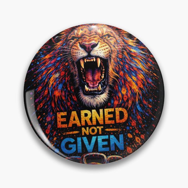 Item preview, Earned Not Given Lion – Alpha Mindset Fitness Motivation Gym Artwork designed and sold by kastabembe.