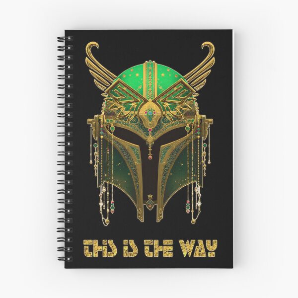 Item preview, Ornate Sci-Fi Warrior Helmet - Green Gold - White Outline designed and sold by Artsy Sharky.