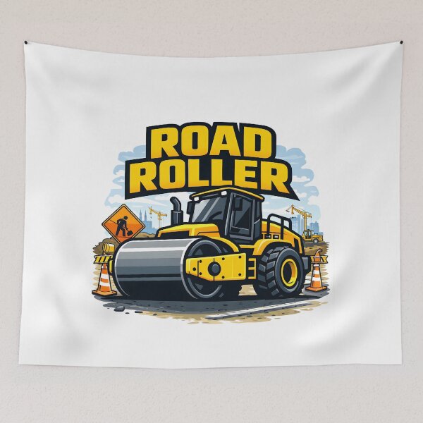 Item preview, Construction Vehicles - Road Roller Vintage Retro Design designed and sold by VintageImageInc.