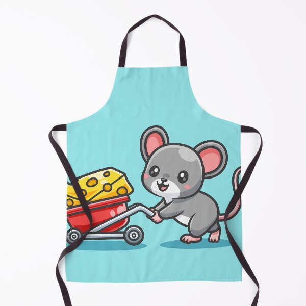 Item preview, Cute Mouse Bringing Cheese with Trolley – Cartoon Vector Icon Illustration (Animal & Food Theme) designed and sold by hjian8219.