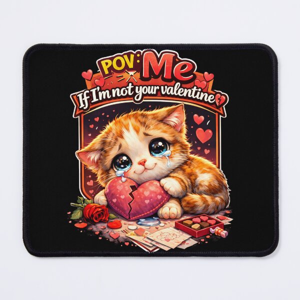 Item preview, Sad Valentine Cat Quote Pov Not Your valentine designed and sold by PluffyPanda.