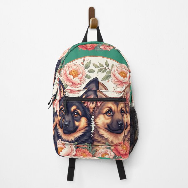Item preview, German Shepherd puppies among peony flowers. designed and sold by Natalia-Vlad.