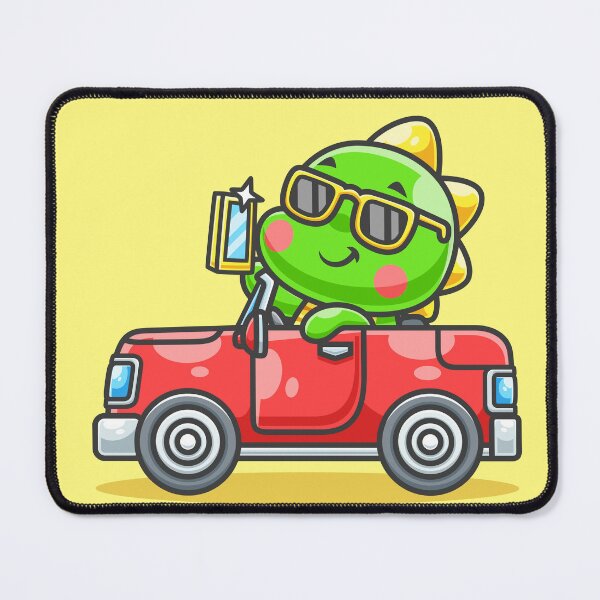 Item preview, Cute Baby Dino Taking Selfie in Car – Cartoon Vector Icon Illustration (Animal & Transportation Theme) designed and sold by hjian8219.