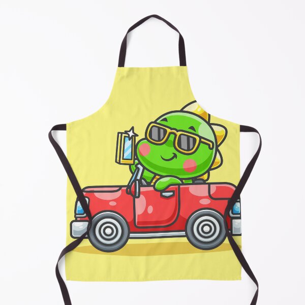 Item preview, Cute Baby Dino Taking Selfie in Car – Cartoon Vector Icon Illustration (Animal & Transportation Theme) designed and sold by hjian8219.