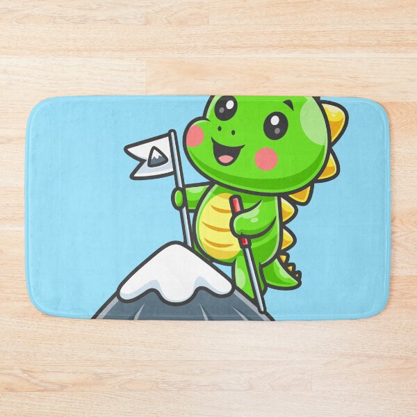 Item preview, Cute Baby Dino Hiking Mountain – Cartoon Vector Icon Illustration (Animal & Holiday Theme) designed and sold by hjian8219.