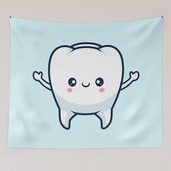 Item preview, Cute Smiling Tooth – Cartoon Vector Icon Illustration (Education & Object Theme) designed and sold by hjian8219.