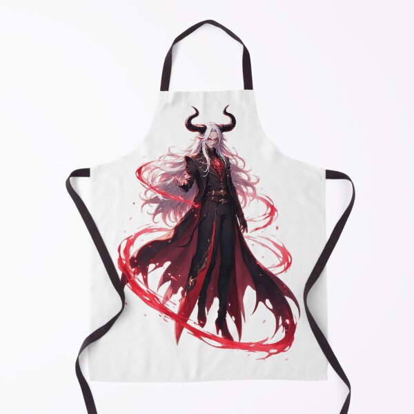 Item preview, Elegant White Haired Demon King Portrait designed and sold by newvisionart191.