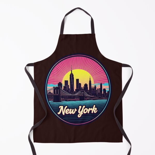 Item preview, New York Synthwave Retro 80s Neon Skyline Art designed and sold by Innova_Creations.