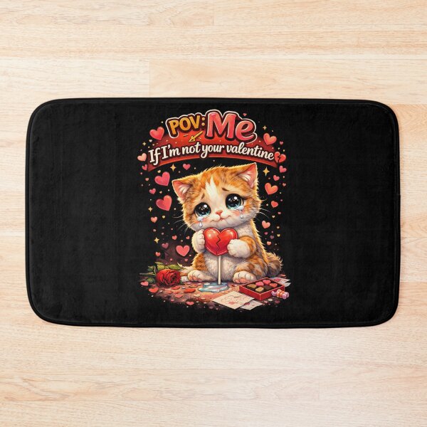 Item preview, Romantic Valentine Cat Quote Pov Not Your valentine designed and sold by PluffyPanda.