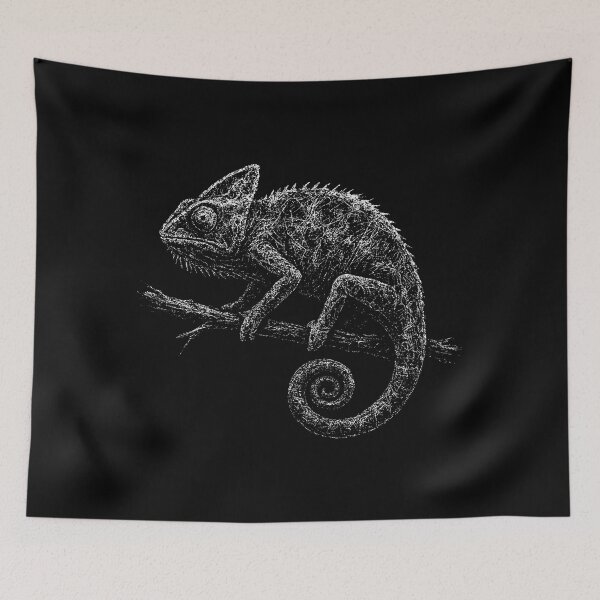 Item preview, Chameleon – Gothic Distressed Reptile Art designed and sold by Mortisigil.