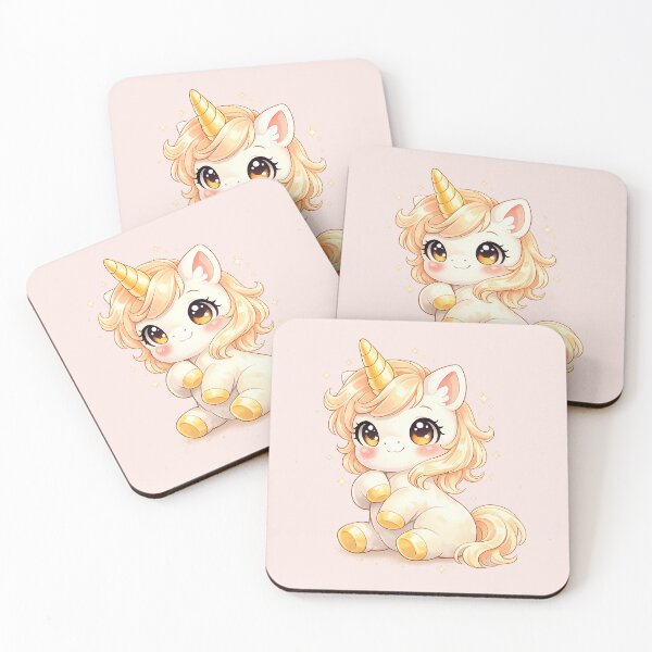 Item preview, Chibi Peach Unicorn – Kawaii Illustration designed and sold by FloreDreamStudio.