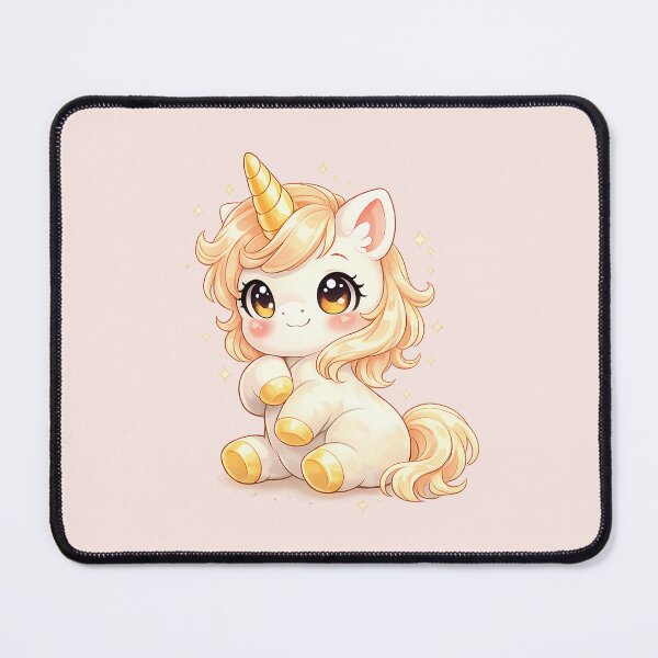 Item preview, Chibi Peach Unicorn – Kawaii Illustration designed and sold by FloreDreamStudio.