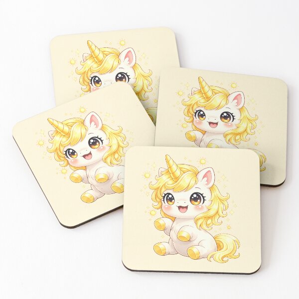 Item preview, Chibi Sun Unicorn – Kawaii Illustration designed and sold by FloreDreamStudio.